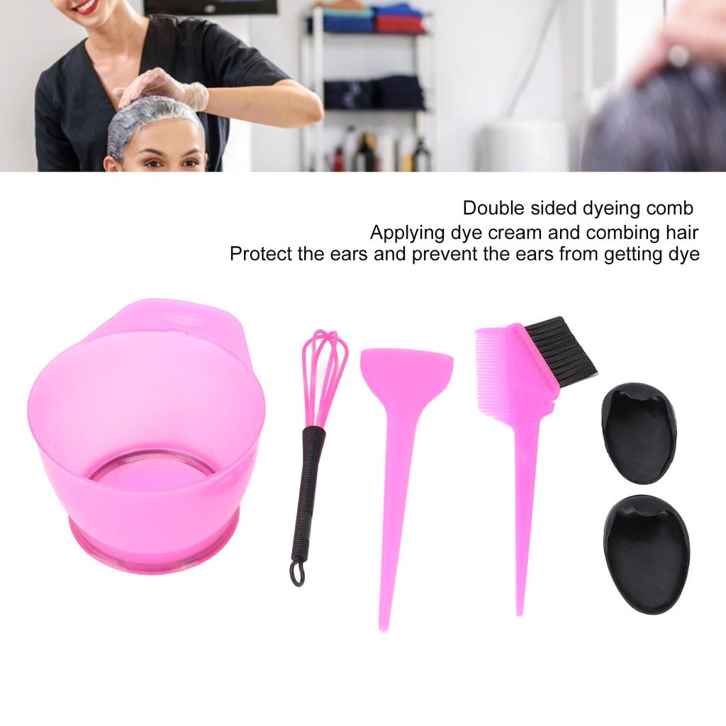 Hair Colo  Dyeing Kit Professional Salon Portable Ear   Dye Brush Mixing Bowl Tool Set
