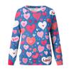 Women's Fashion Casual Long Sleeve  Printed Neck Sweatshirt Top