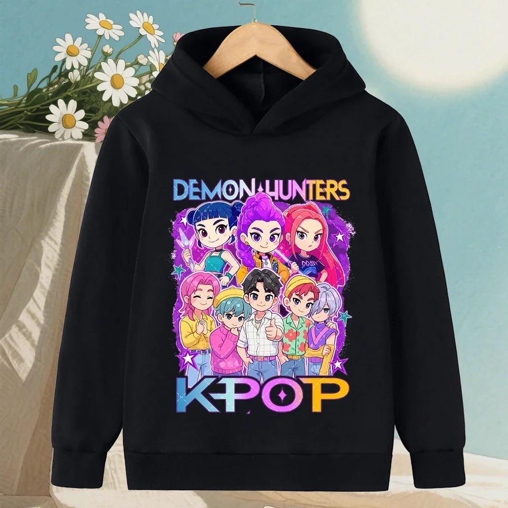 Korean KPop Devil Hunter Children's Boys and Girls Hoodies Witch Group Autumn/Winter Warm Children's Clothing
