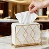 Metal Paper Box Stand Tabletop Modern Napkin Dispenser Paper Napkin Holder for Kitchen Countertops Dining Table Decor