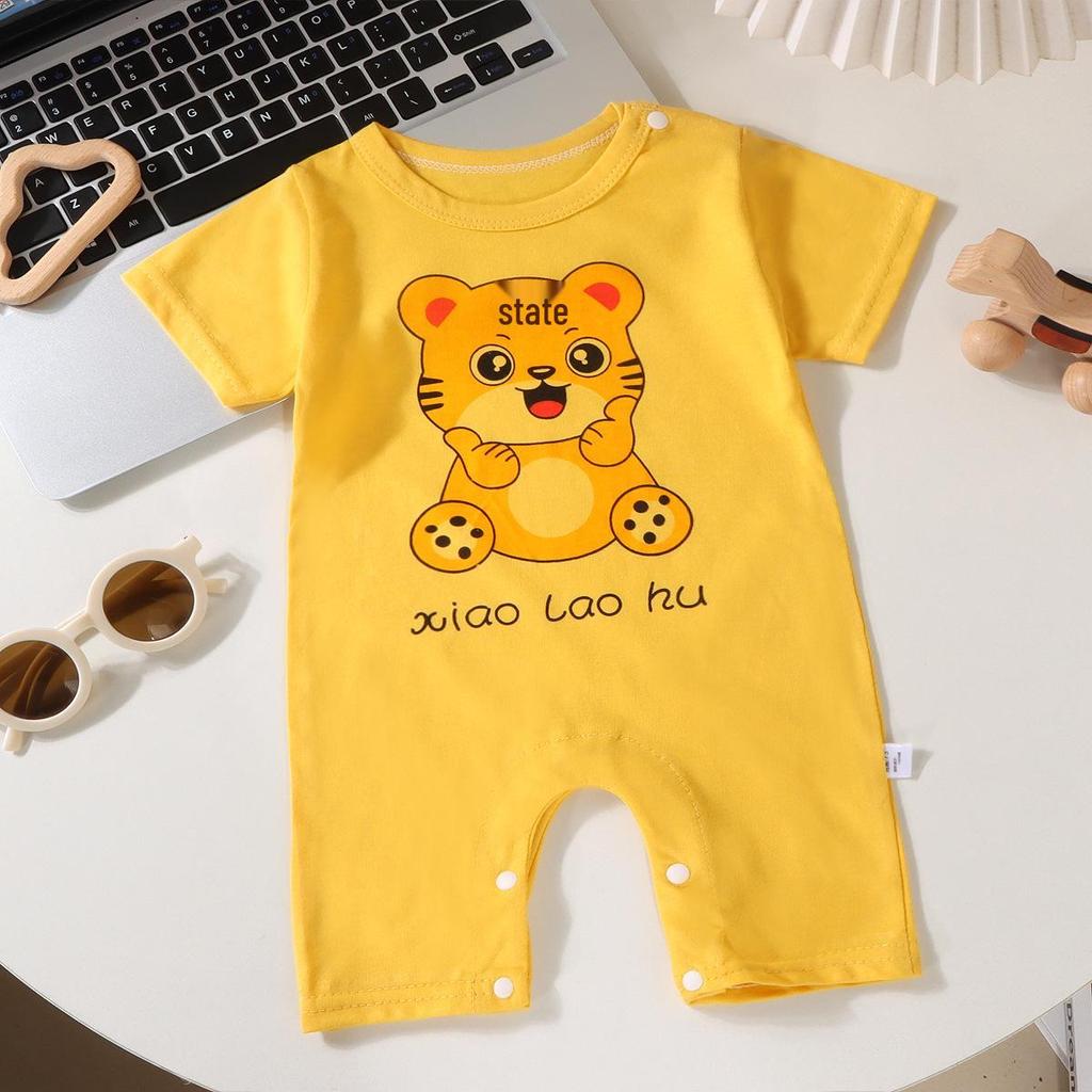 Summer Pure Cotton Baby Romper - Short Sleeve Infant Jumpsuit Onesie