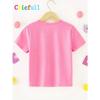 European Size A Easy and Creative Casual T Shirt with A Heart Print Perfect for A Girl Who Loves To Dance