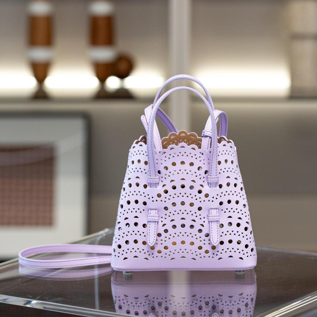 2024 French Casual Genuine Cowhide Hollow Shoulder Crossbody Handbag