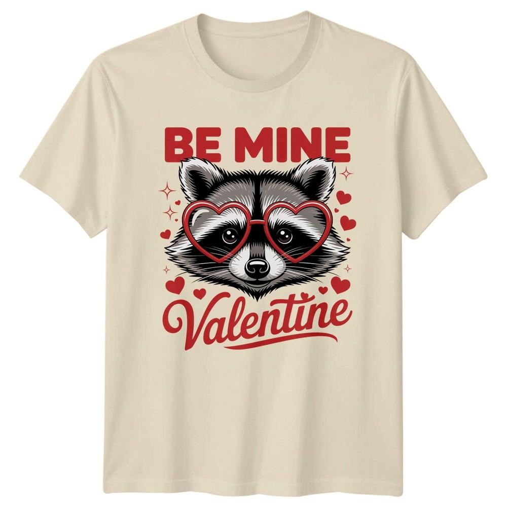 Be Mine Valentine TShirt Raccoon Animal Lover Valentines Day Gift