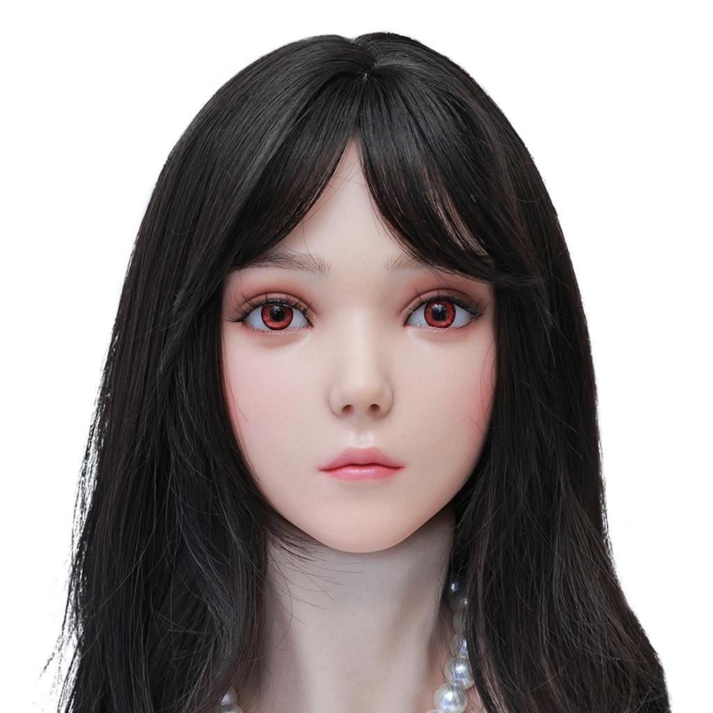 100% силиконовая секс-кукольная голова, стандартный парик, подходит для ...