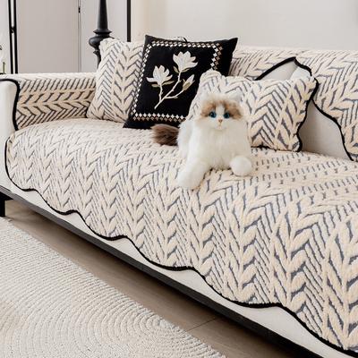 New Comfortable Velvet Cotton Sofa Cushion Light Luxury High Sense Dirt-Resistant Non-Slip Seat Cushion Cushion Cover Cloth Anti-Cat Scratch