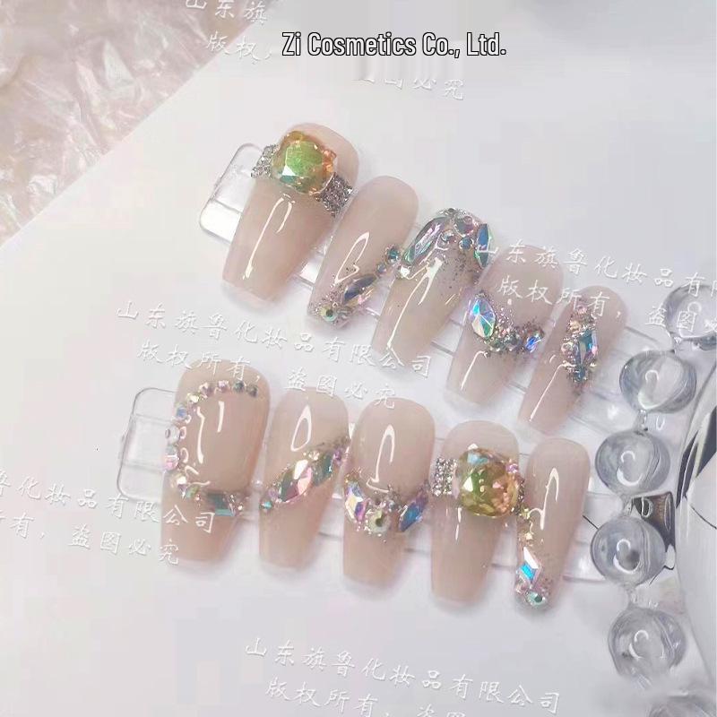Iridescent AB White Small Round Nail Art Diamonds – Crystal Glass Flat Bottom for Super Shiny Decoration