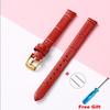 Leather Wath Strap  8mm 10mm 12mm 14mm 16mm 18mm 20mm  Strap Genuine Leather Watch Bracelet Rose Gold Buckle with Tool