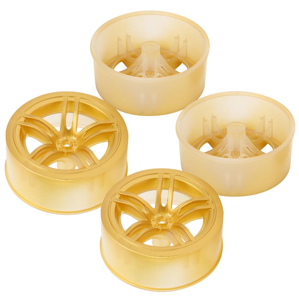 1 10 Racing RC Car Wheel Plastic Wheel Hub RC Car Spare Accessory On Road Racing Car(Gold )