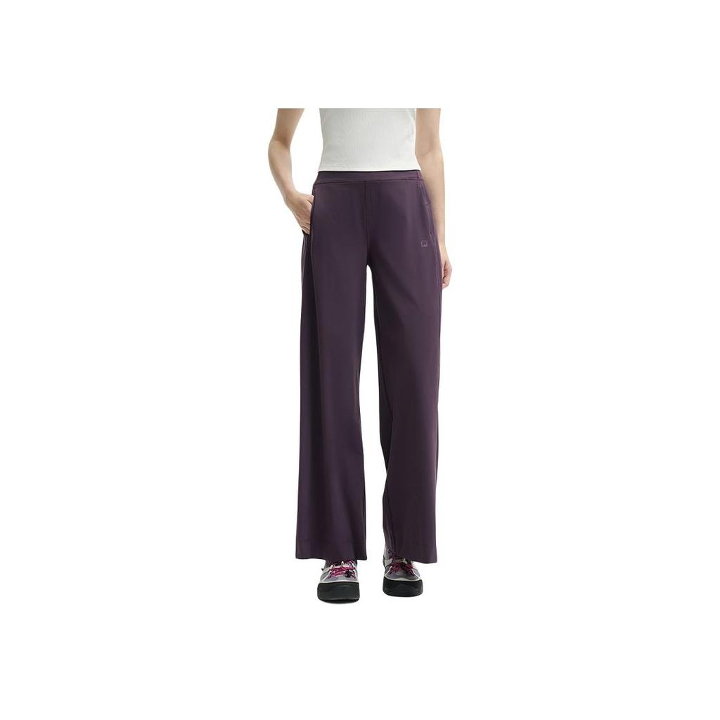 Fila Original Comfortable Straight Leg Wide Leg Casual Pants Women Bottoms Purple F51W529602F-DP