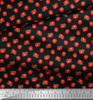 Soimoi Black Japan Crepe Satin Fabric Tomato Vegetable Printed Fabric 1 Metre 42 Inch