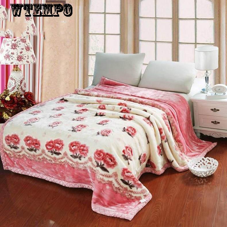 Buy Brand Bedding Double Thick Blanket Winter Carpet Wedding Blanket