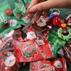 5Pcs Christmas Surprise Blind Bag Keychain Cartoon Santa Claus Snowman Tree Pendant Keyring Bag Hanging Decoration Festive Gift