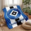 Coperta di Flanella con Testo Nome Personalizzato Hamburger SV Logo Calcio Coperta in Pile Personalizzata Regalo Speciale per Divano Camera da Letto Casa