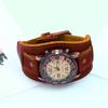 Orologio Bracciale Uomo Donna Punk Vintage Pelle di Mucca Lega Orologio da Polso Orologi Casual Regalo Regalo Punk Vintage Pelle di Mucca Lega