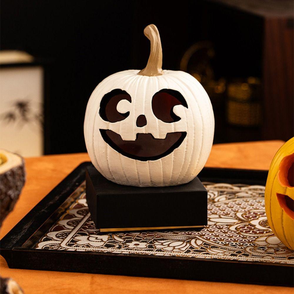 Multi-Color Halloween Pumpkin Ornaments Resin Pumpkin Statue Harvest Festival Ornaments  Autumn
