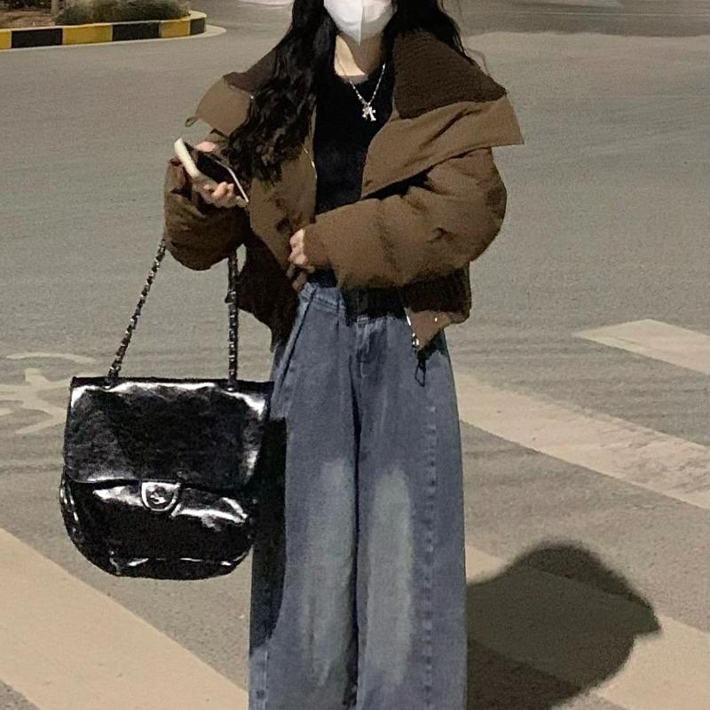 Padded clothes women's winter short casual down cotton clothes thickened warm jacket loose versatile retro bread clothes