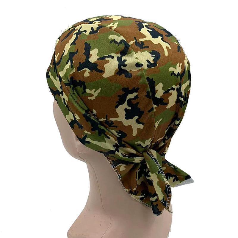 Printed Bandana Headband Sweat Absorbent Soft Pirate Hat for Men Outdoor Cycling Mountaineering Travel
