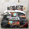 Rapper Kanye West Bedding Set Duvet Cover Bed Set Quilt Cover Pillowcase Comforter King Queen Size Boys Adult Bedding Set