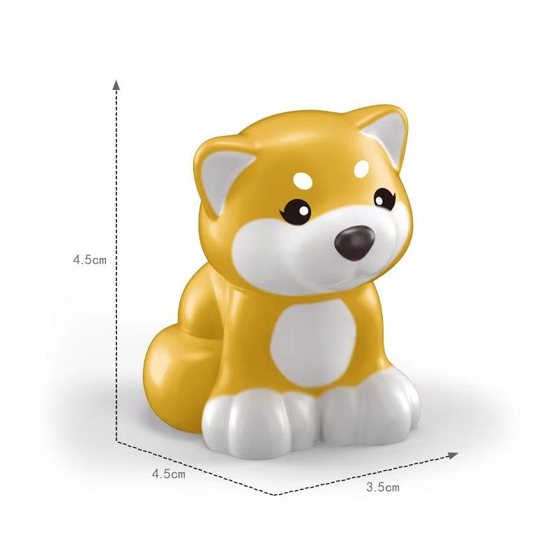 Big Building Blocks Zoo Animal Figure Accessories Frog Snail Dog Comptatible Large Bricks Children Kids Assembly Toys Party Gift