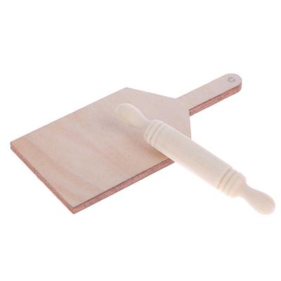 1:12 Dollhouse Miniatures Kitchen Cutting Board Rolling Pin Set Accessories Toys
