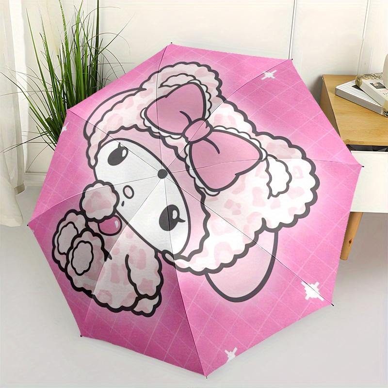 

My Melody, Kawaii Automatic Opening and Closing Parasol Compact Travel umbrella with 8 Ribs for Women and Men Ideal Birthday/Christmas Gift,