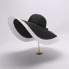 Summer Anti Roll Enlarged Beach Hat Outdoor Ladylike Style Double-Sided Sunshade Straw Hat Wedding Photography Hat