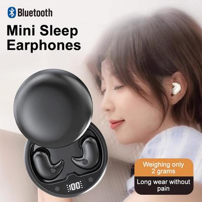 Mini auriculares invisibles para dormir, inalámbricos, Bluetooth 5.3, estéreo, con reducción de ruido, impermeables y deportivos.