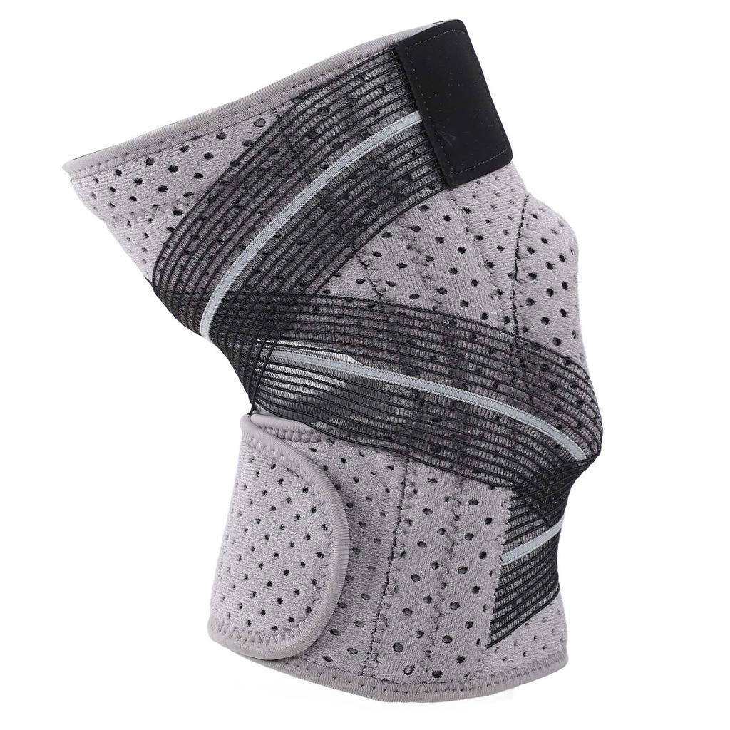 Knee Support Brace with Patella Silica Gel Pads Adjustable Compression Knee Sleeve Strap for Cycling Basketball Running