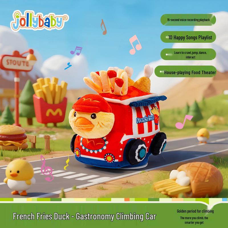 Jollybaby Musical Crawling Car Toy: Singing and Soothing Companion for Babies