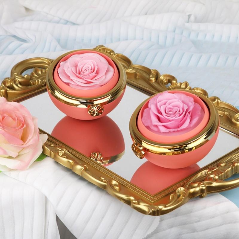 Creative Rotating Designs Flower Jewelry Holder Symbolizing Everlastings Love for Proposals and Anniversaries Storage