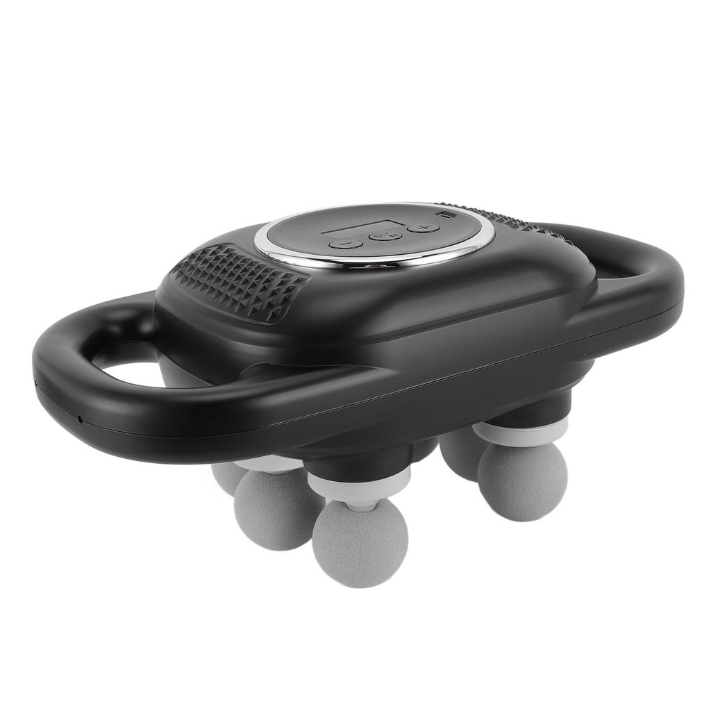 6 Heads Muscle Massager Rechargeable 10 Modes Smart Digital Display High Frequency Vibration Muscle Relaxation Massager for Back Neck Leg Shoulder