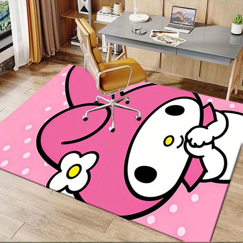 1pc Sanrio Melody Mermaid Printed Office Carpet Rectangle Rug Under The Table,Perfect Room Decor for Living Room, Bedroom, Kitchen, Non-slip Floor Mat