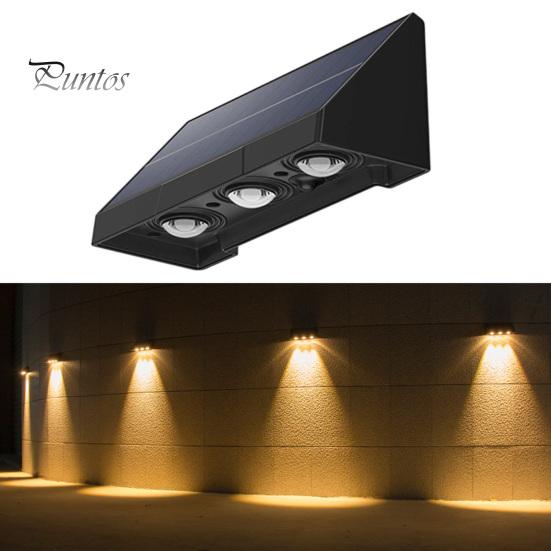Solar Courtyard Lighting Fence Light, Outdoor Wall Washer Waterproof Energy-saving Lights Lamp, Garden Street Balcony Yard Stairs Decor Solar-powered