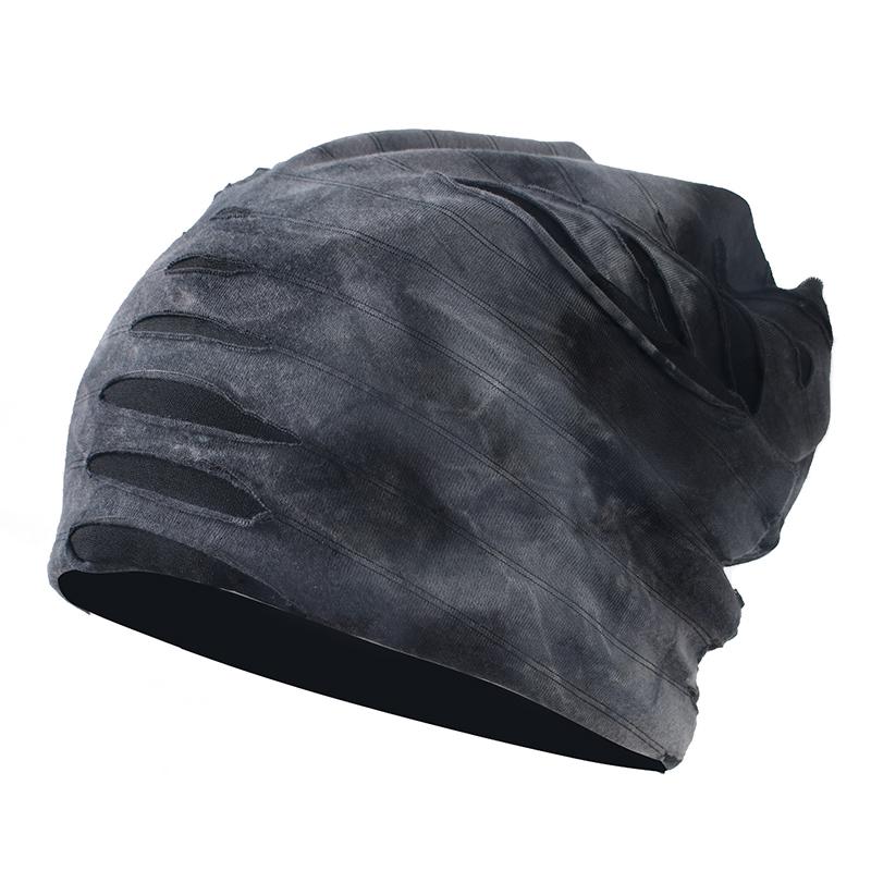 Retro kaklasaites krāsa hip-hop caurumu stils pavasara pupiņas adīt cepures unisex skullies gradienta krāsas Harajuku galvas lakats slēpošanas vāciņš