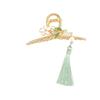 Elegant Hanfu Shark Hair Clip with Long Tassel for Women's Makeup and Hair Accessories