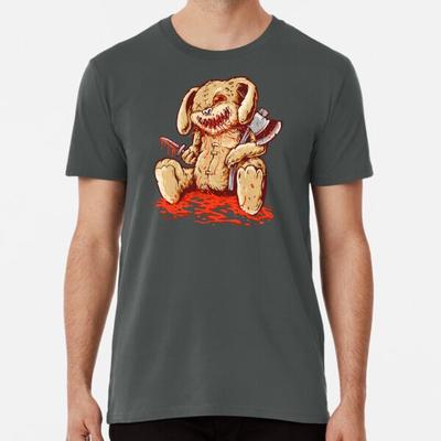 Gruselige blutige Hasenpuppe mit Axt und T-Shirt S-5XL Bestes T-Shirt