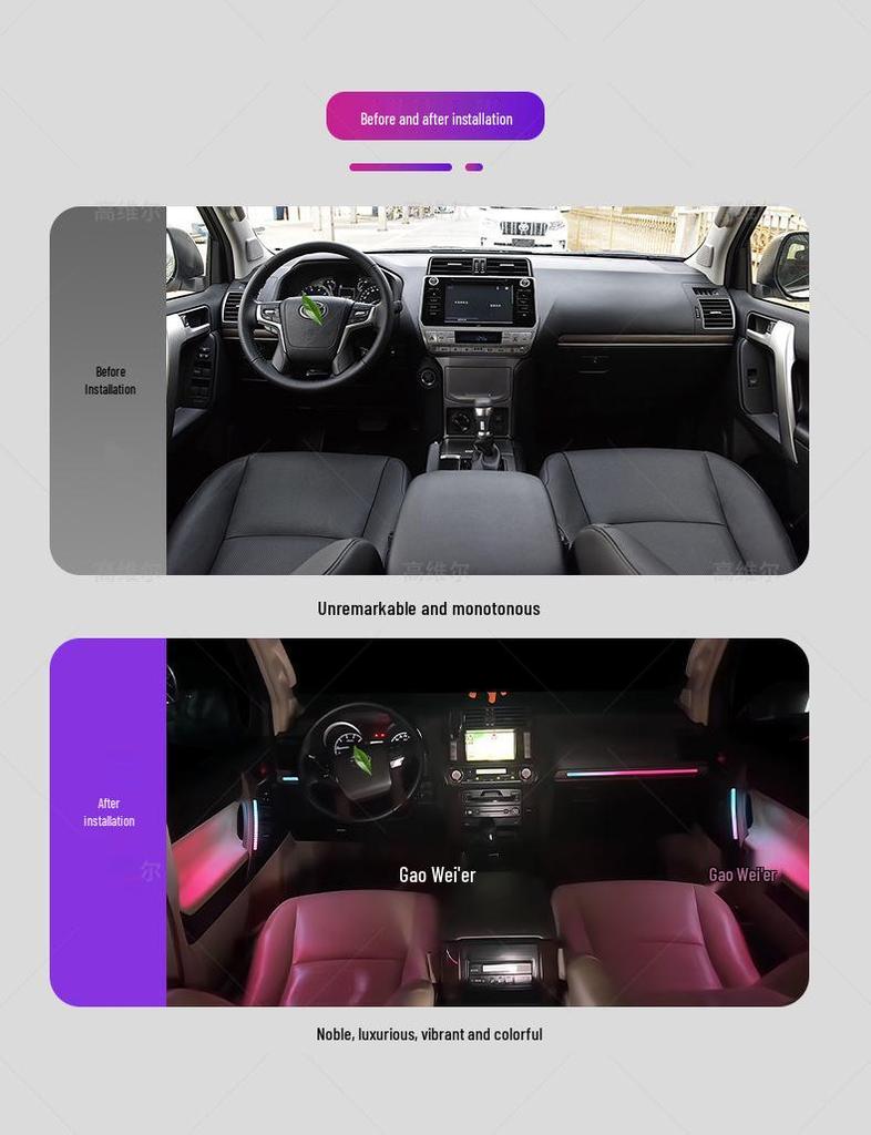 Toyota Prado Dynamic Interior Atmosphere Lights for Modification