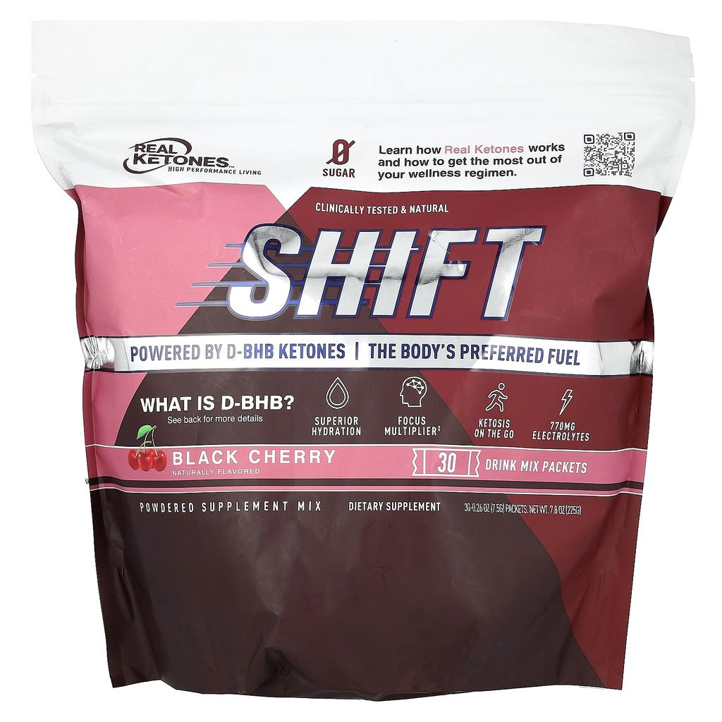 Shift, Black Cherry, Drink Mix 30 Packets, 7.5G (0.26Oz) Each