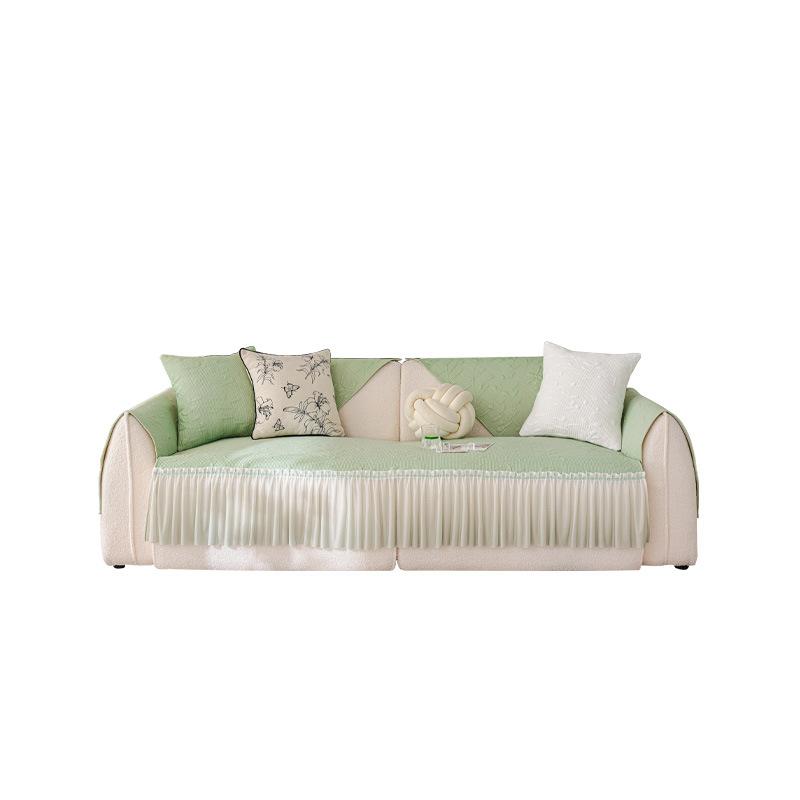 Summer Cool Doudou Skirt Sofa Cushion 2025 New Summer Sofa Mat Cushion Cover Cloth Ice Silk Non-slip Seat Cushion