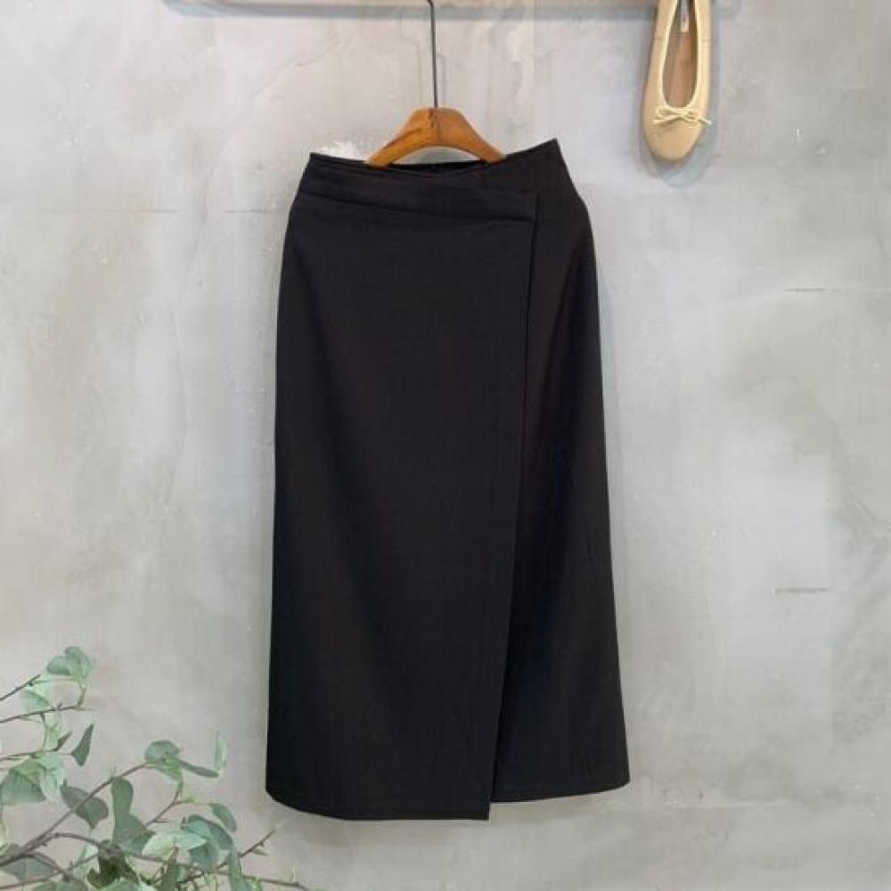 C S In The Room A lIne Slit wrAp Long Skirt 3 ColorS