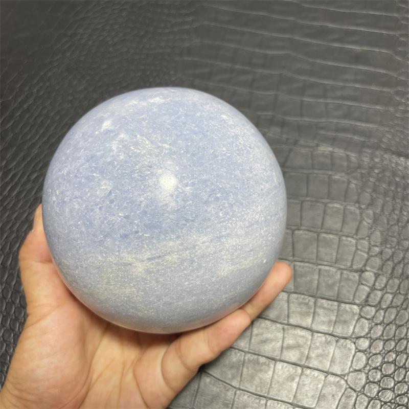 11cm Natural Blue Celestite Crystal Sphere Quartz Ball Healing Meditation