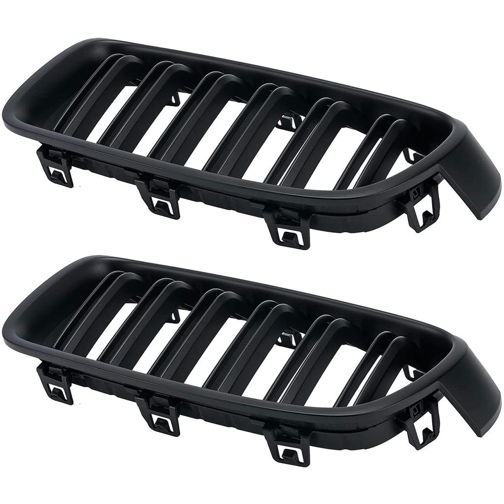1Pair Front Grille Insert Trims for BMW 3 Series F30 F31 320i 328i 330e 2013~2019 Car Front Grille Decorative Trim Stripes Cover