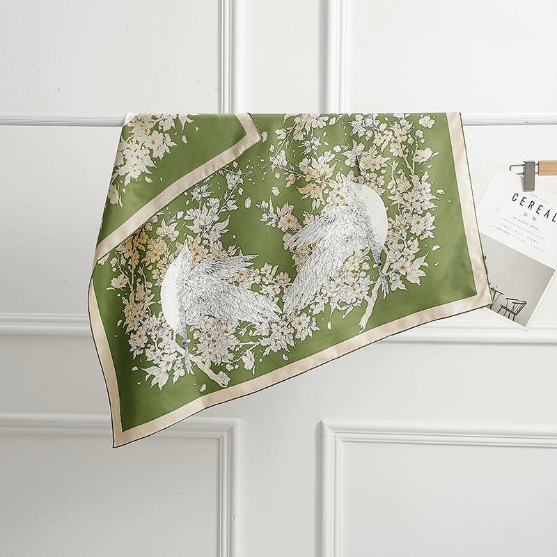 

100% шелковый шарф из тутового шелкопряда живопись маслом 90 весна французский ретро квадратный шарф женский