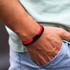 Noter 2Pcs Men Bracelet Set Grade A 4mm Rope Black Red Lucky Braslet Outdoor Camping Cycling Hand Accessories Pulseria Hombre
