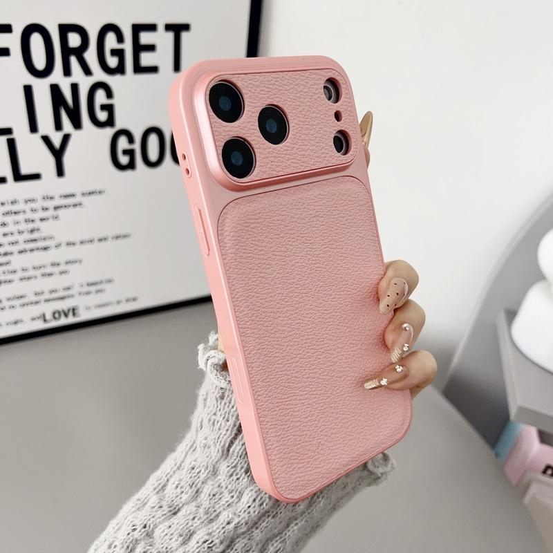 For iPhone 17 Pro Max Case Luxury Hybrid PC+PU Leather Matte Anti-skid Back Phone Cover Case For iPhone 16 15 14 13 Pro Max