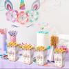 Unicorn Popcorn Box Candy Box Unicorn Happy Birthday Party Decoration Kids Wedding Birthday Party Supplies Baby Shower Decor