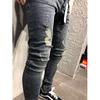 Fashion Men Straight Denim Hole Pants Slim Casual Hip Hop Style Jeans