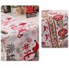 Christmas Table Runner with Tassels 68Inches Long Seasonal Winter Christmas Holiday Tablecloth Cover Table Decorations