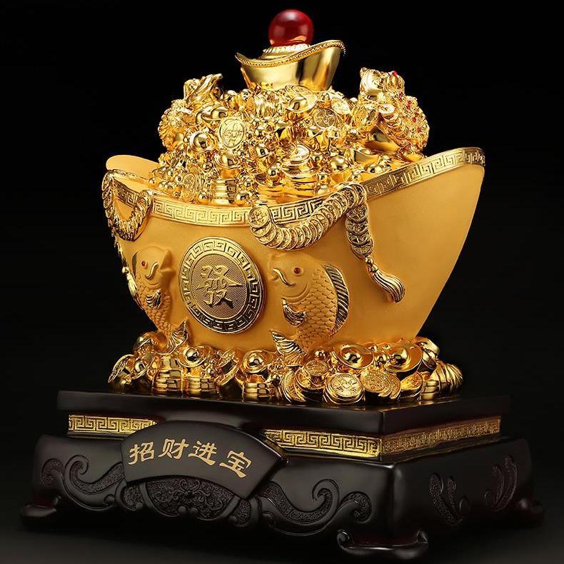 Zhaocai Goldbarren-Ornamente, Schatztöpfe, Heimtextilien, Eröffnungsgeschenke, Wohnzimmer, Einweihungsdekorationen